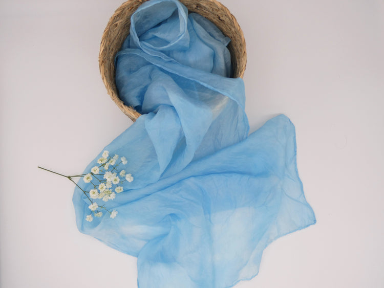 silk scarves, natural dyed scarves